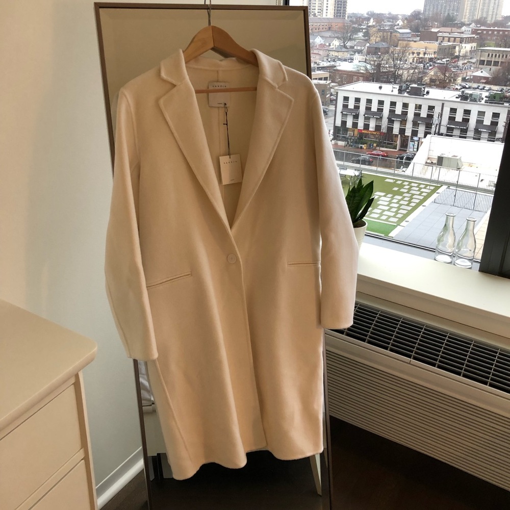 Sandro Wool Coat Size 38